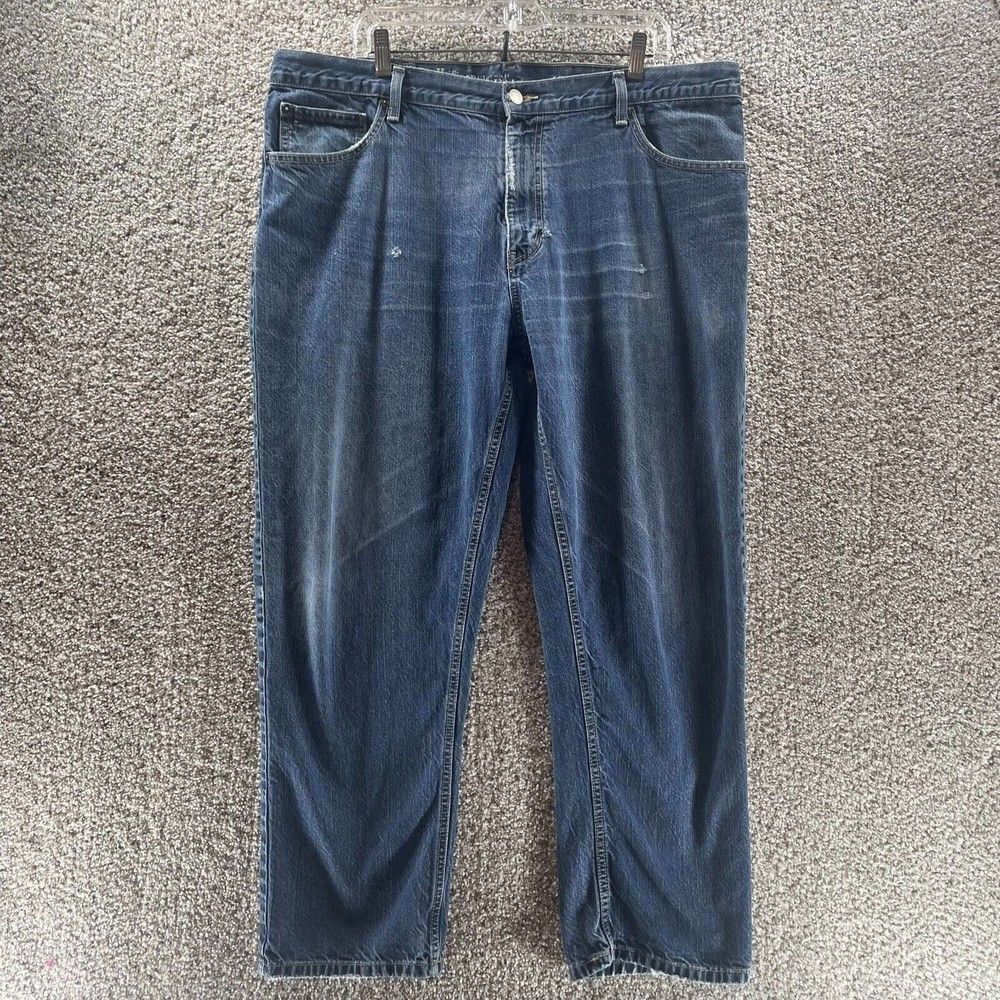 Hilfiger Brand Denim Jeans Mens 40x30 Blue Pants Preppy Normcore Cotton Logo